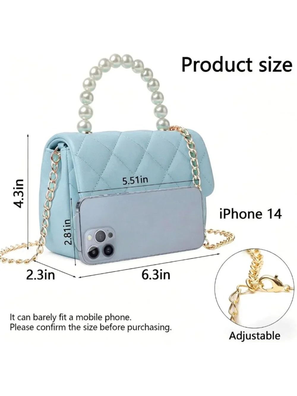Girls' Pearl Handle Crossbody Purse - Princess Heart Lock Shoulder Bag Fits